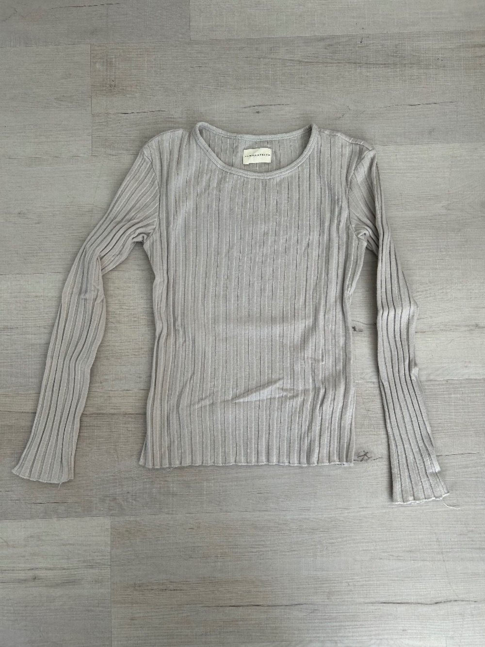 Simon Miller Stretch Ribbed Light Grey Long Sleeve Size 0 (XS)